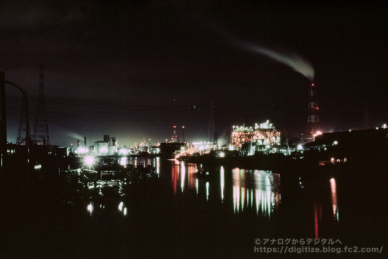 4_198511_鶴見線大川支線沿線の工場夜景