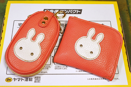 ミニ財布：キーケース：ウサギ：ピンク