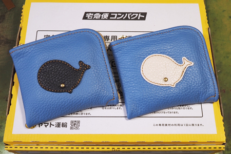 ミニ財布：クジラ